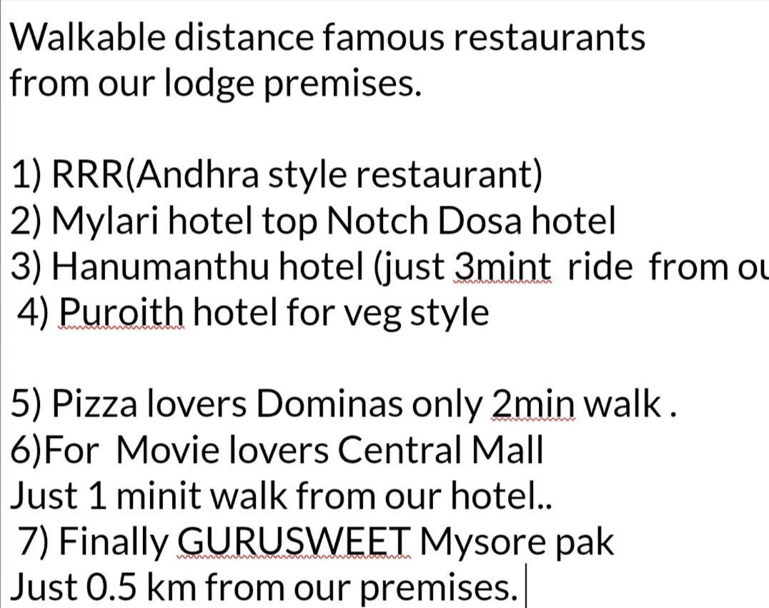 Deepak Residency Walkable Distance From Ksrtc Busstand Mysore